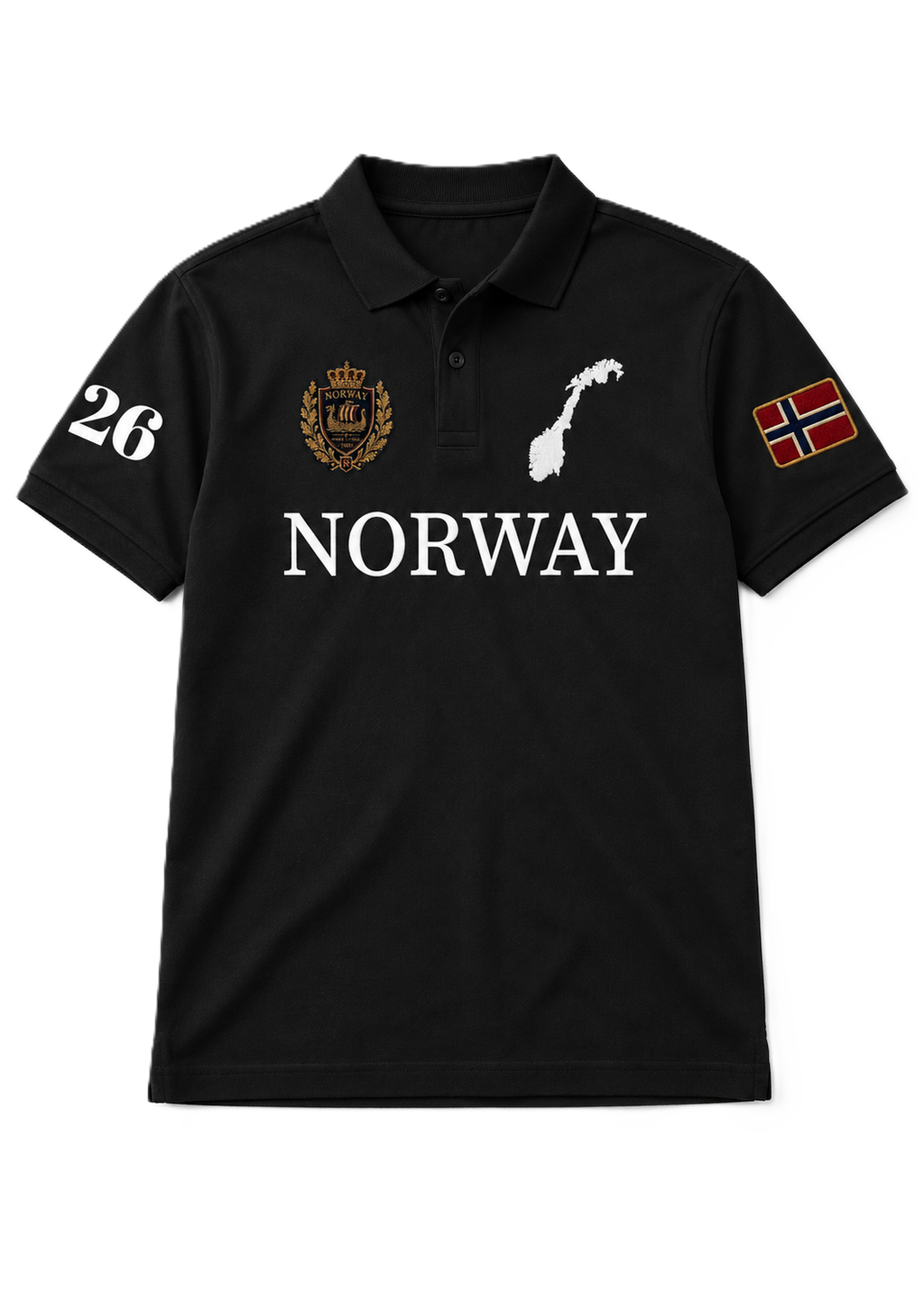 Norway Heritage Polo — Black